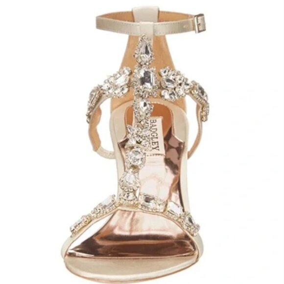 Badgley Mischka Melissa EMBELLISHED Wedges - Picture 1 of 15
